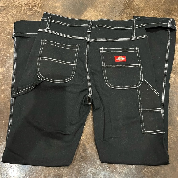 Dickies Black Pants with White Stitching - Picture 1 of 3